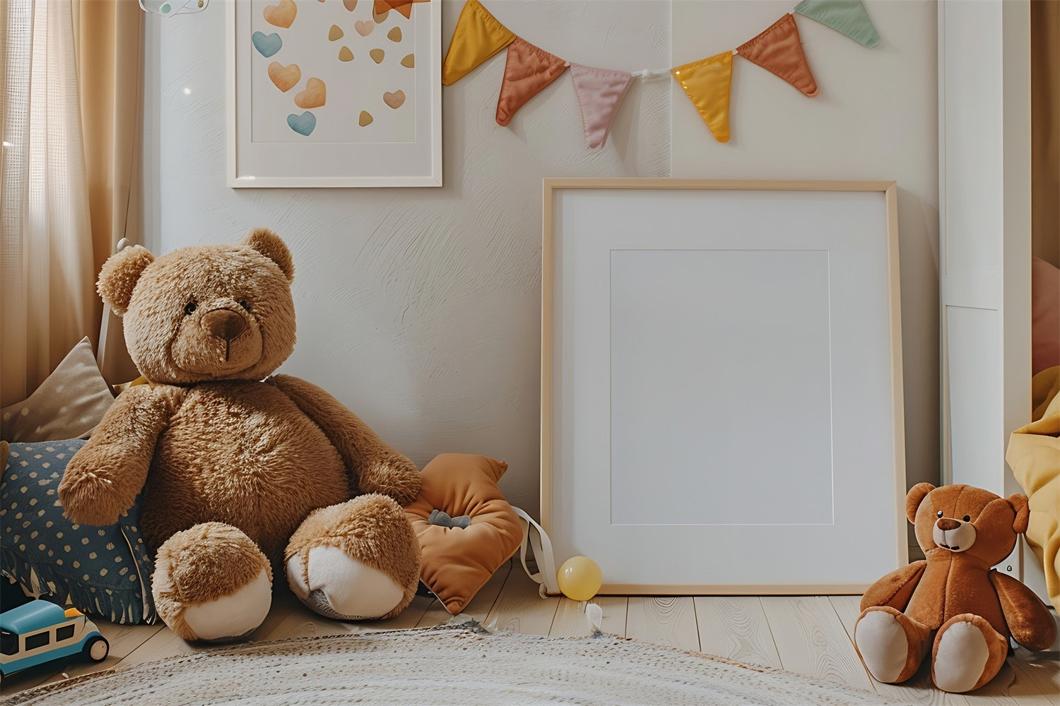 Bohemian Kids Room Teddy Bear Backdrop BRP10-88