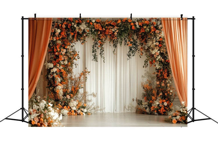 Elegant Bohemian Wedding Floral Arch Backdrop BRP10-91