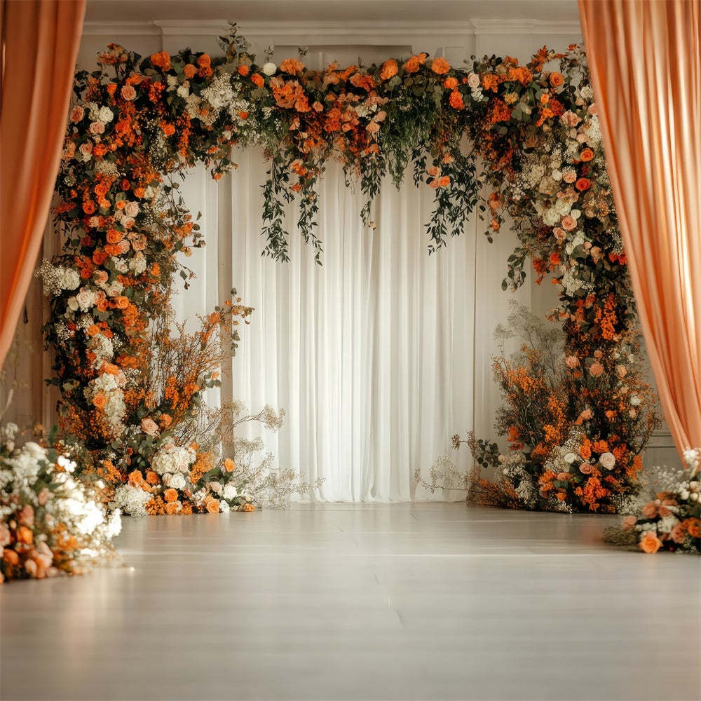 Elegant Bohemian Wedding Floral Arch Backdrop BRP10-91