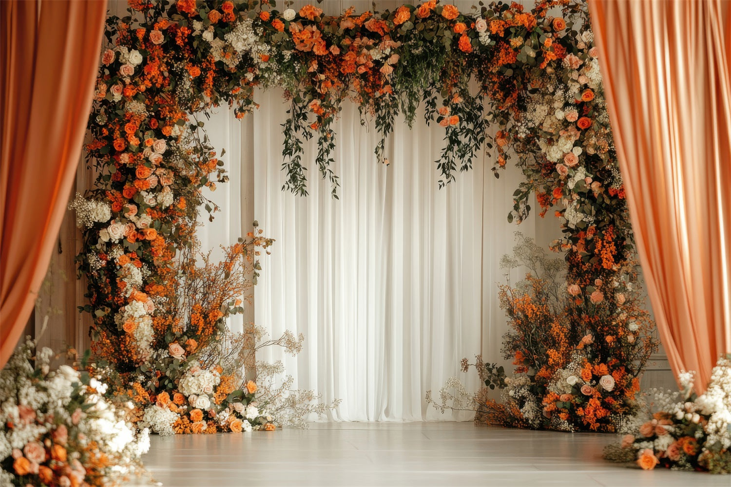 Elegant Bohemian Wedding Floral Arch Backdrop BRP10-91