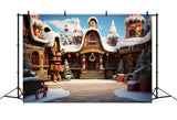 Christmas Backdrop Ideas Santa's Workshop Sweet Treat Factory Backdrop BRP11-102