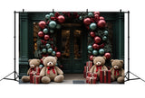 Christmas Backdrop Background Santa's Workshop Jolly Bears Presents Backdrop BRP11-103