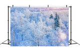 Winter Backdrop Photography Glittering Snowfall Backdrop BRP11-12