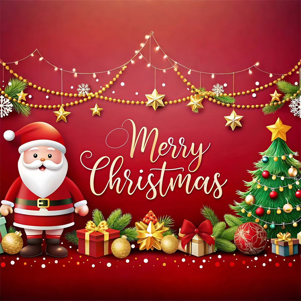 Merry Christmas Backdrop Santa Claus Greeting Backdrop BRP11-132