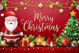 Merry Christmas Backdrop Santa Claus Greeting Backdrop BRP11-132