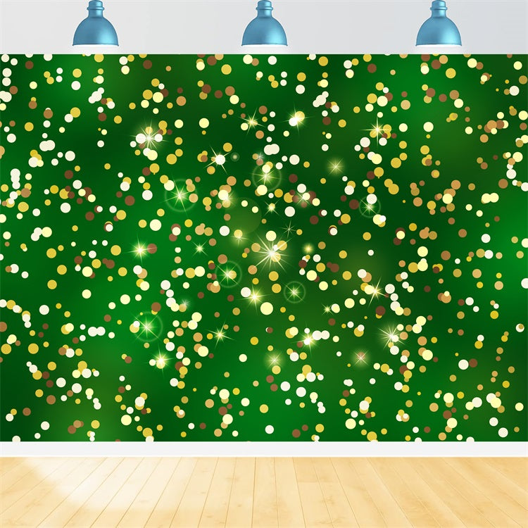 Photography Christmas Backdrops Stars Glow Golden Bokeh Backdrop BRP11-143