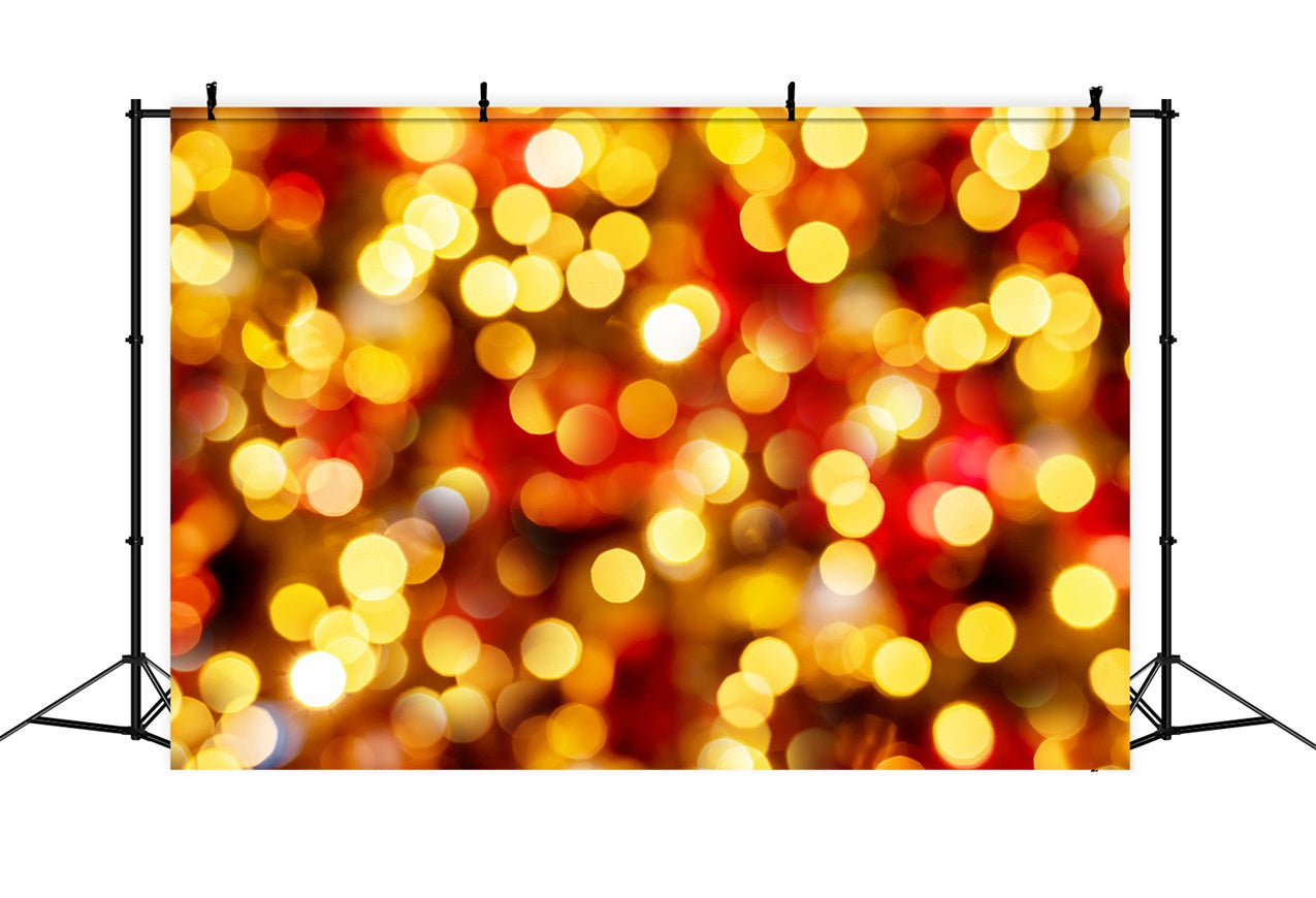 Christmas Picture Backdrop Golden Red Glitter Bokeh Backdrop BRP11-145