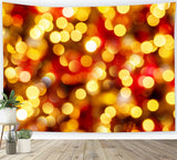 Christmas Picture Backdrop Golden Red Glitter Bokeh Backdrop BRP11-145