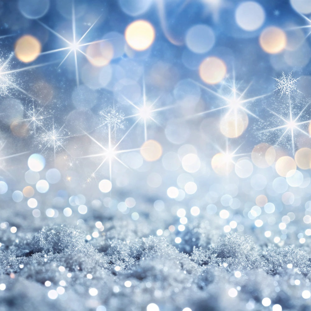 Backdrops Christmas Frozen Light Sparkling Snow Bokeh Backdrop BRP11-148