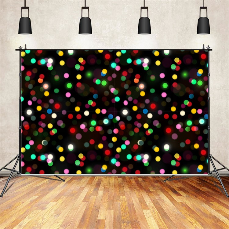 Christmas Scene Backdrop Colorful Bokeh Photography Backdrop BRP11-150