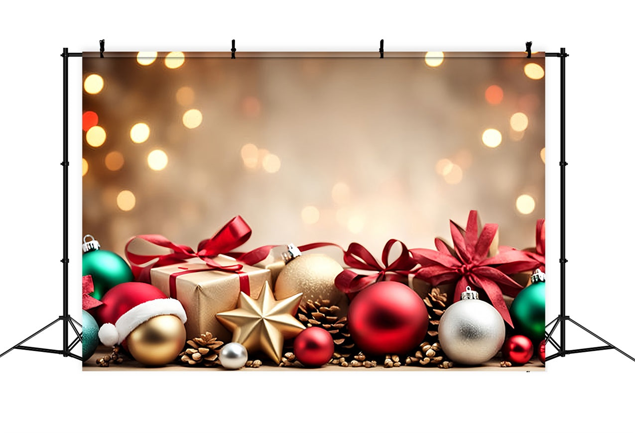 Christmas Picture Backdrops Ornaments Bokeh Glow Backdrop BRP11-152