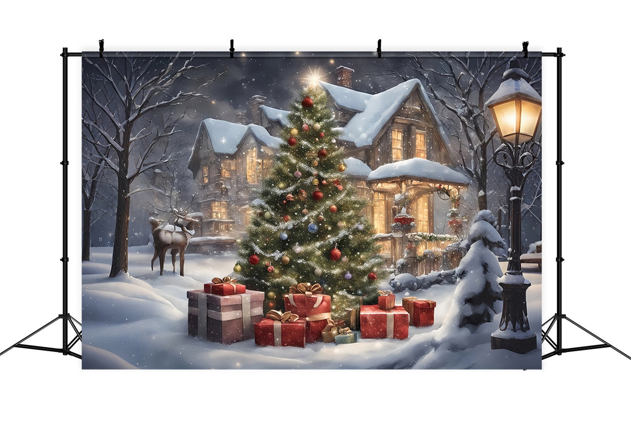 Backdrops Christmas Cozy Cabin Celebration Backdrop BRP11-171