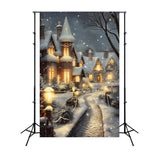 Christmas Village Backdrop Charming Pathway Backdrop BRP11-173