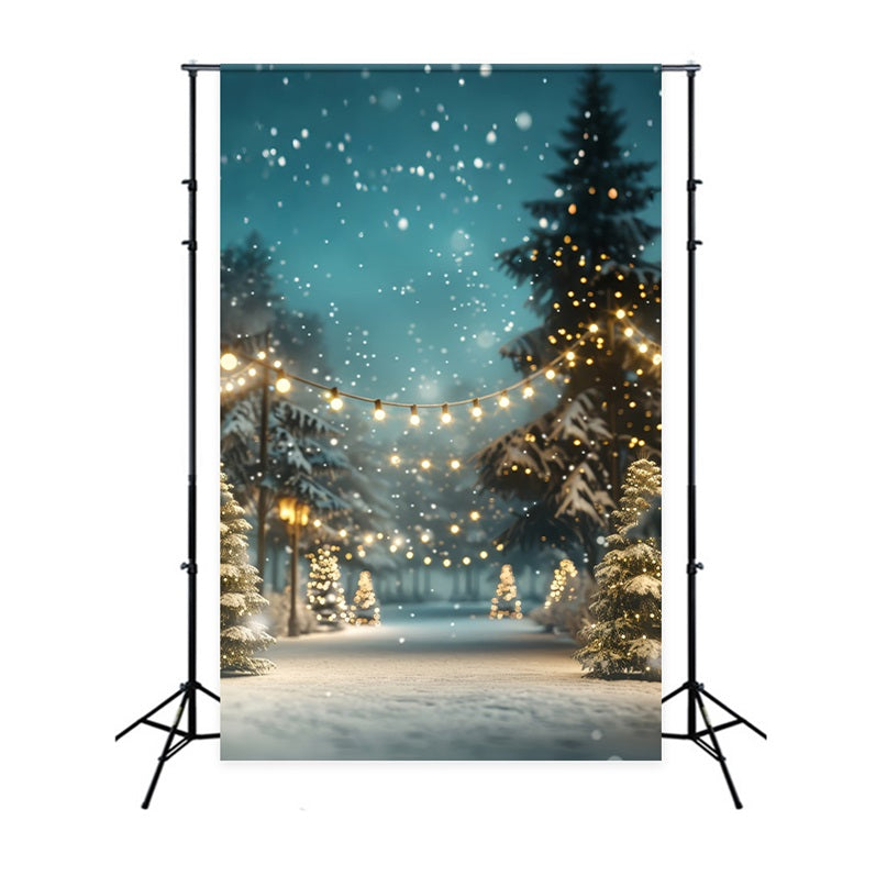 Christmas Backdrops Enchanted Forest Lights Backdrop BRP11-175