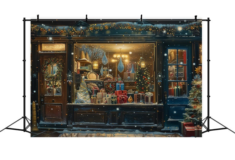 Christmas Window Backdrop Glow Shop Window Backdrop BRP11-178