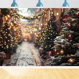 Christmas Themed Backdrops Lights Glowing Winter Alley Backdrop BRP11-182