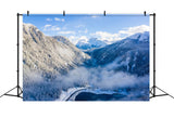 Winter Snow Backdrop Snow Aerial View Landscape Backdrop BRP11-19