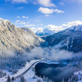 Winter Snow Backdrop Snow Aerial View Landscape Backdrop BRP11-19