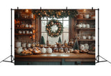 Christmas Backdrop Decoration Ideas Brick Wall Kitchen Backdrop BRP11-195