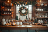 Christmas Backdrop Decoration Ideas Brick Wall Kitchen Backdrop BRP11-195