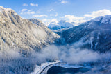 Winter Snow Backdrop Snow Aerial View Landscape Backdrop BRP11-19