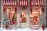 Christmas Tree Photography Backdrop Candy Shop Window Backdrop BRP11-202