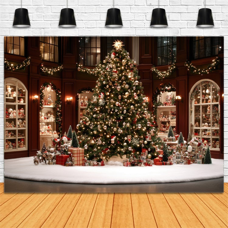 Christmas Tree Photo Backdrop Lavish Celebration Backdrop BRP11-204