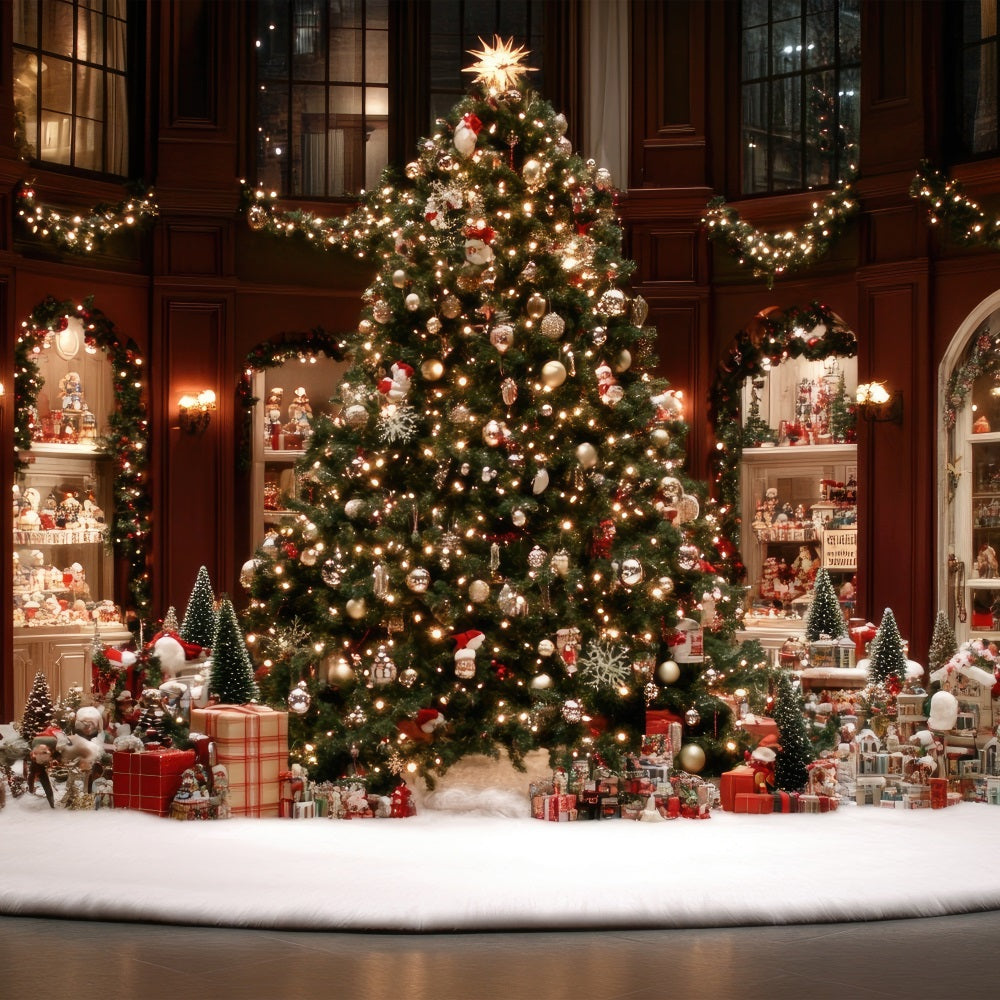 Christmas Tree Photo Backdrop Lavish Celebration Backdrop BRP11-204