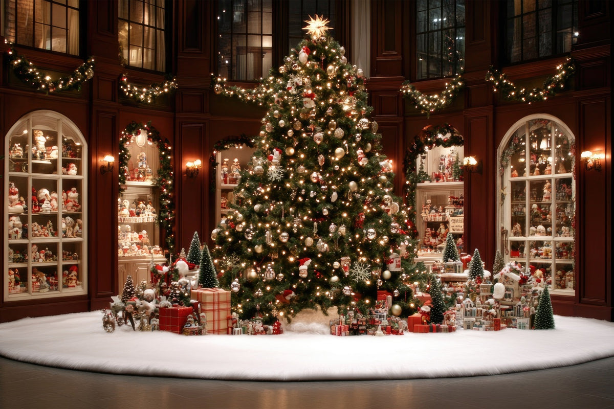 Christmas Tree Photo Backdrop Lavish Celebration Backdrop BRP11-204