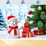 Merry Christmas Backdrop Snowman Snowy Setting Backdrop BRP11-207