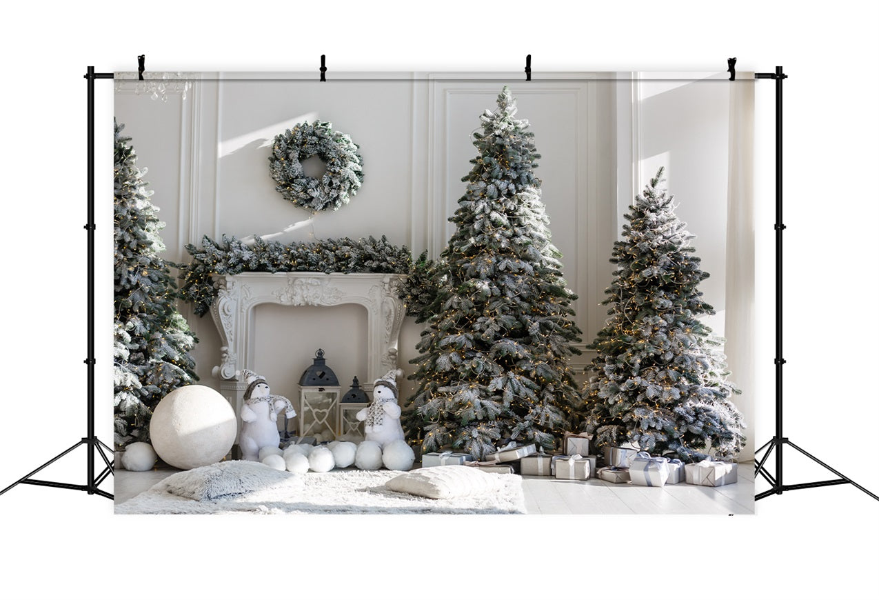 Growing Christmas Tree Backdrop Frosted Hearth Setting Backdrop BRP11-208