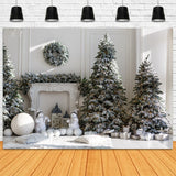 Growing Christmas Tree Backdrop Frosted Hearth Setting Backdrop BRP11-208