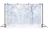 Photo Backdrop Winter Silvery White Frosted Grove Backdrop BRP11-21