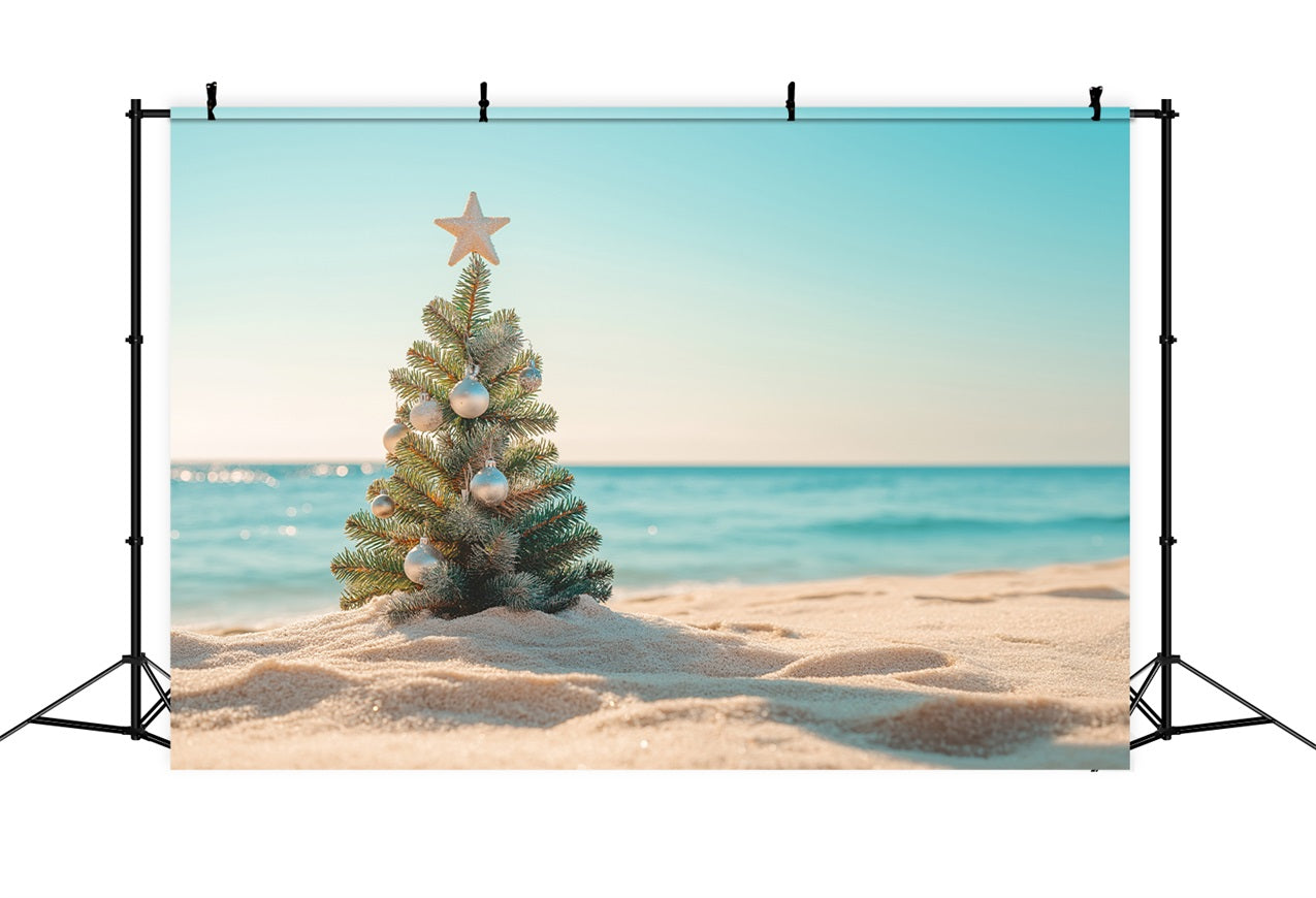 Christmas Backdrop Ornament Mini Tree Beachside Backdrop BRP11-230