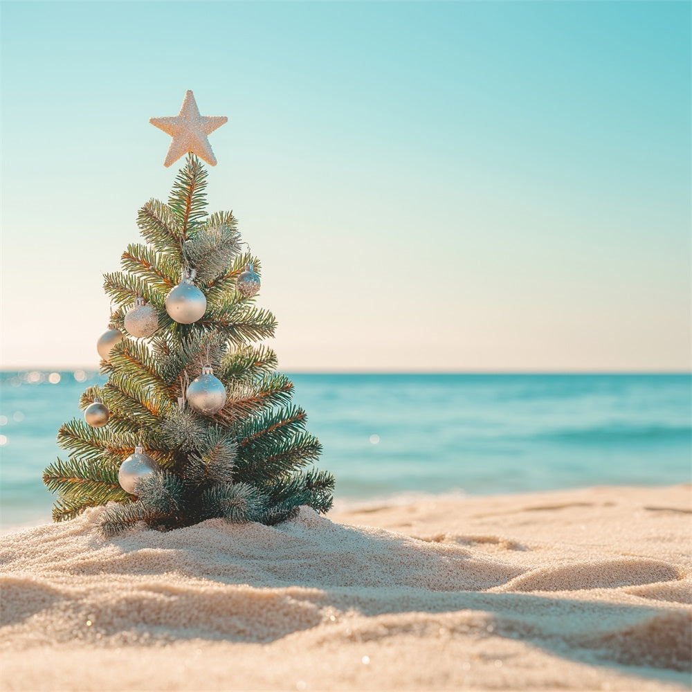 Christmas Backdrop Ornament Mini Tree Beachside Backdrop BRP11-230