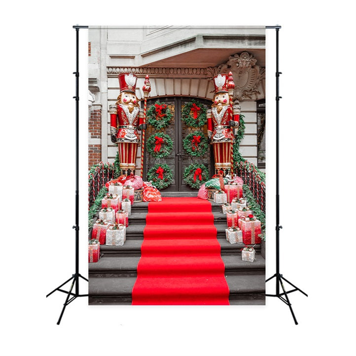 Christmas Party Backdrop Nutcracker Entrance Decor Backdrop BRP11-236