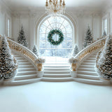 Backdrop Christmas White Staircase Celebration Backdrop BRP11-243