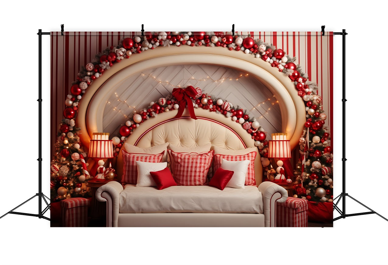 Christmas Themed Backdrops Bedroom Scene Ornaments Backdrop BRP11-247