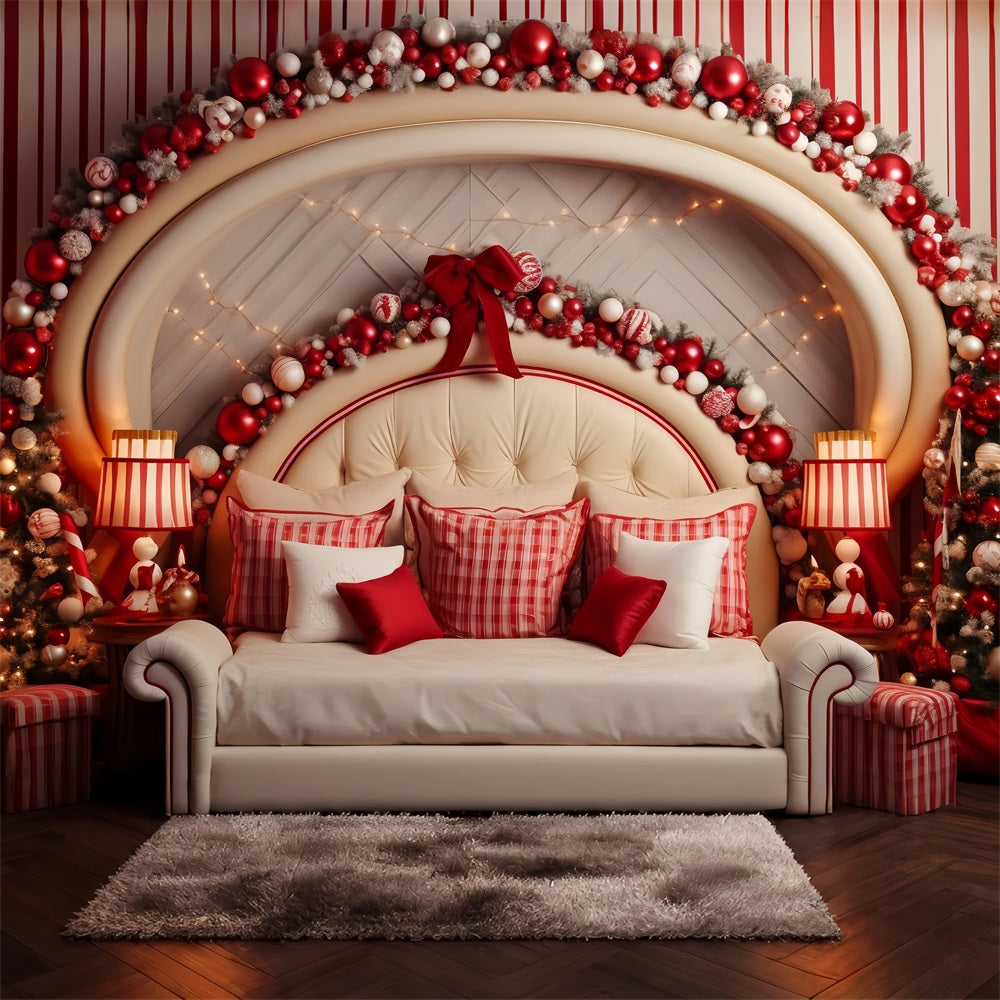 Christmas Themed Backdrops Bedroom Scene Ornaments Backdrop BRP11-247