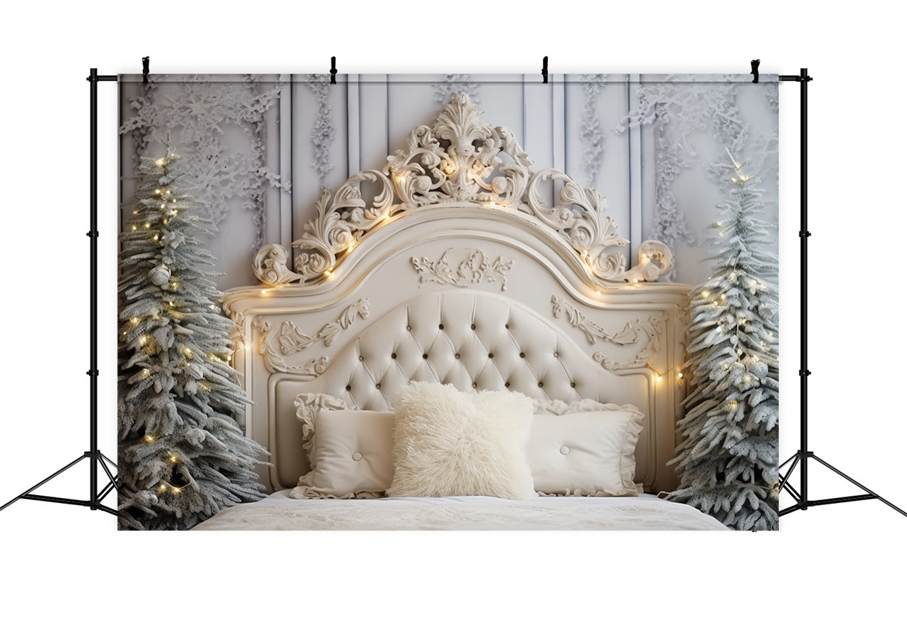 White Christmas Backdrops Bedroom Winter Touch Backdrop BRP11-253