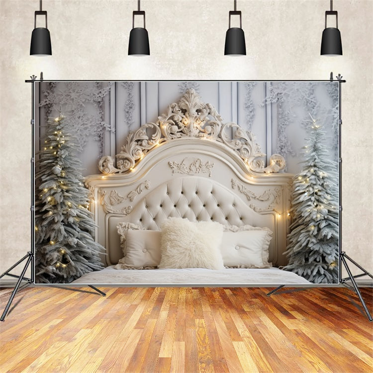 White Christmas Backdrops Bedroom Winter Touch Backdrop BRP11-253