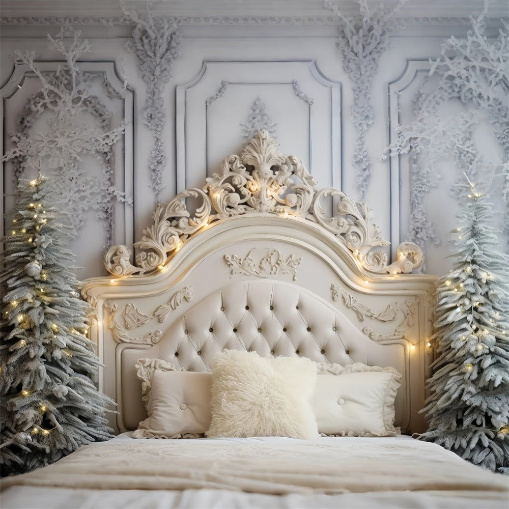 White Christmas Backdrops Bedroom Winter Touch Backdrop BRP11-253