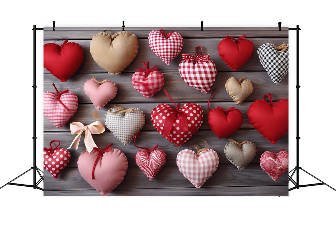 Backdrop For Valentines Day Hearts Bow Accent Backdrop BRP11-297