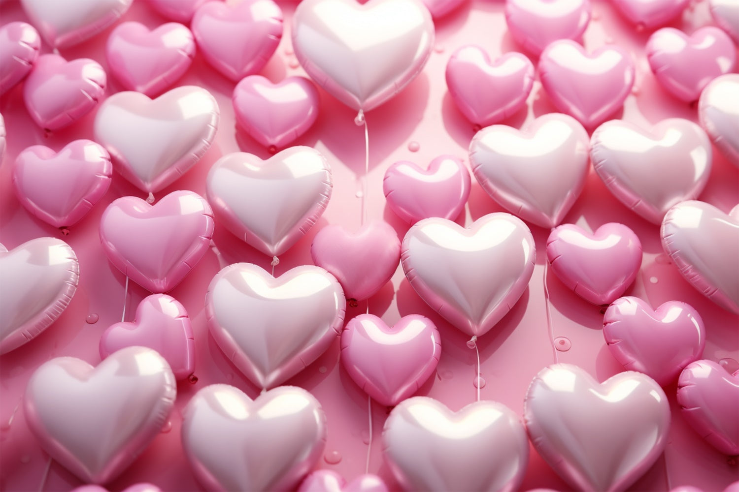 Backdrop Valentine's Day Pink Heart Balloons Backdrop BRP11-298