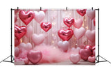 Backdrop For Valentines Glitter Hearts Balloons Backdrop BRP11-301