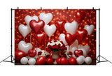 Valentines Day Backdrop Ideas Heart Balloons Rose Backdrop BRP11-302