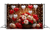 Valentine Backdrops Roses Floating Heart Balloons Backdrop BRP11-305