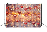 Valentine's Day Backdrops Glittering Red Hearts Backdrop BRP11-308