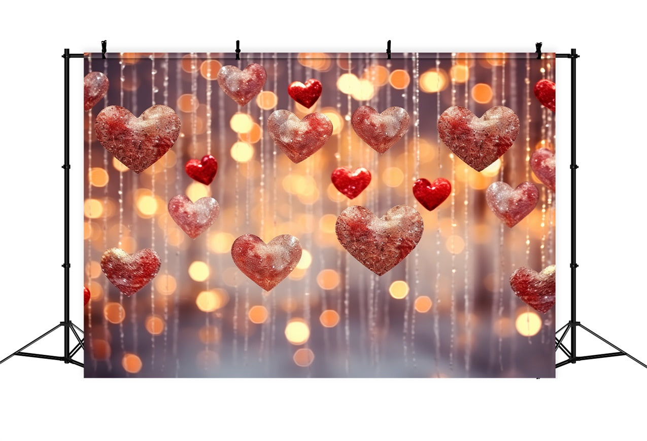 Valentine's Day Backdrop Sparkling Heart Decorations Backdrop BRP11-309