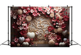 Valentine Photo Backdrops Sophisticated Rose Heart Backdrop BRP11-313